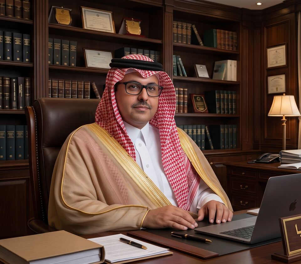 سطام بن عساف المحيا في مكتبه